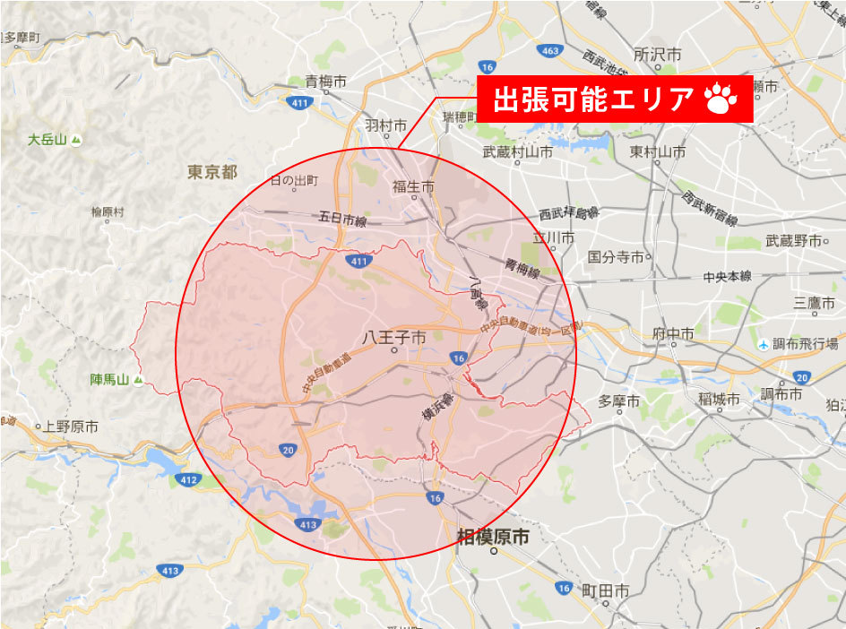 八王子市ドッグスクール出張エリア